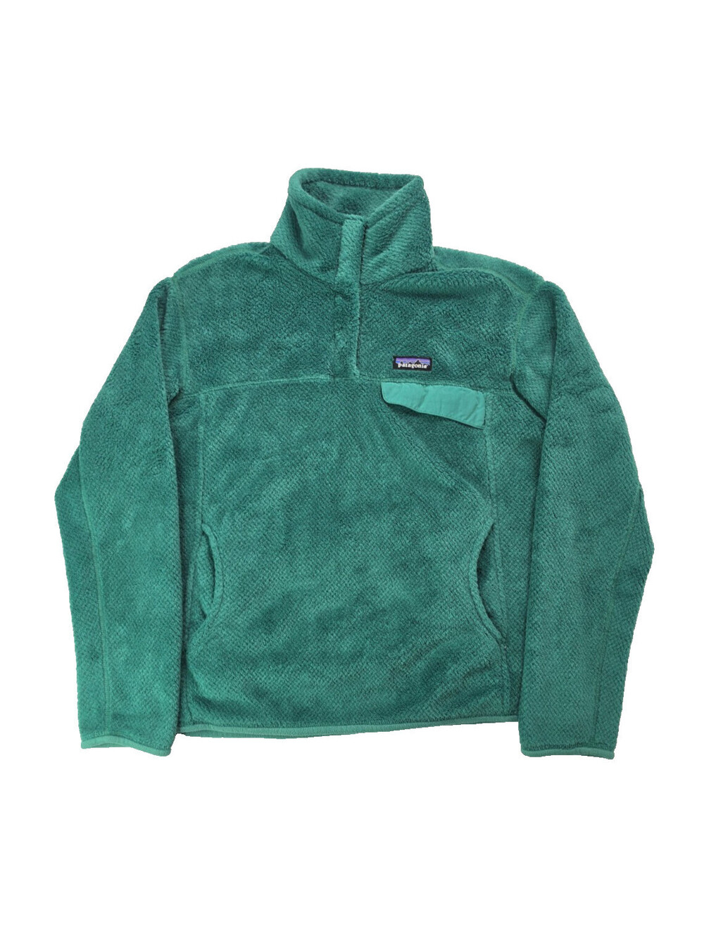 Patagonia ReTool Impact Green X Dye Fleece Snap T Pullover Jacket Womens Large L